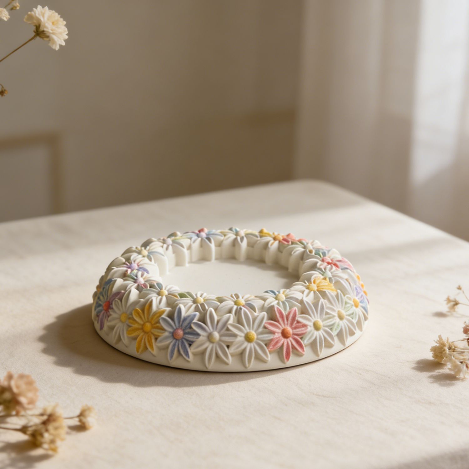 Ronde asbakvorm, ronde bloemmo - Resin Craft Workshop recensie en prijs