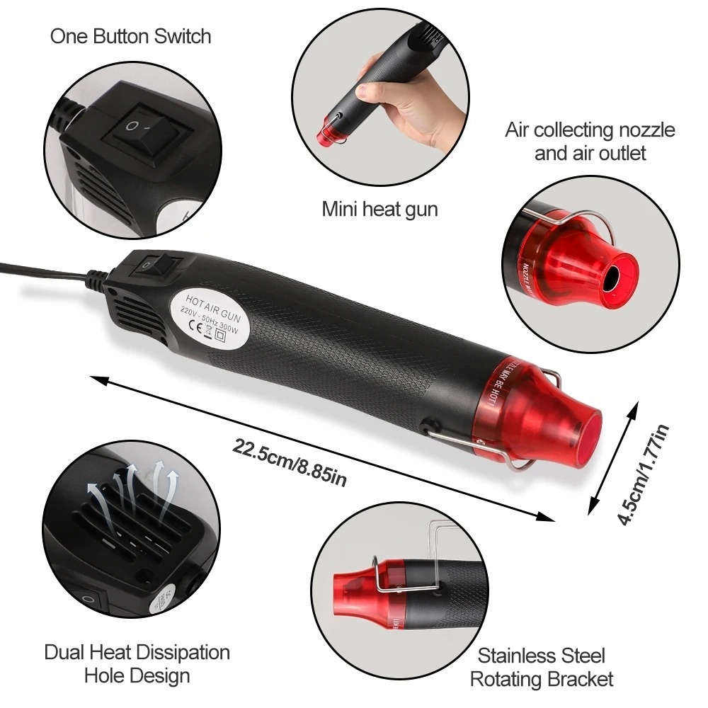 220V/110V Mini Heteluchtpistoo - Heat Gun Small recensie en prijs