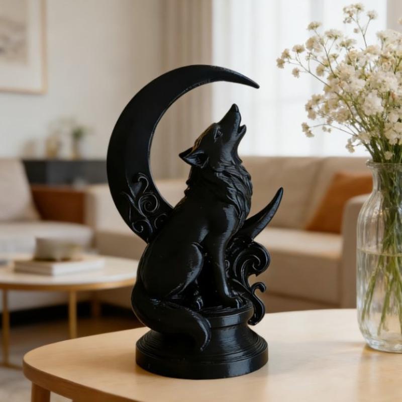 Maanwolf-totemornament, kunstb - Resin Craft Workshop recensie en prijs